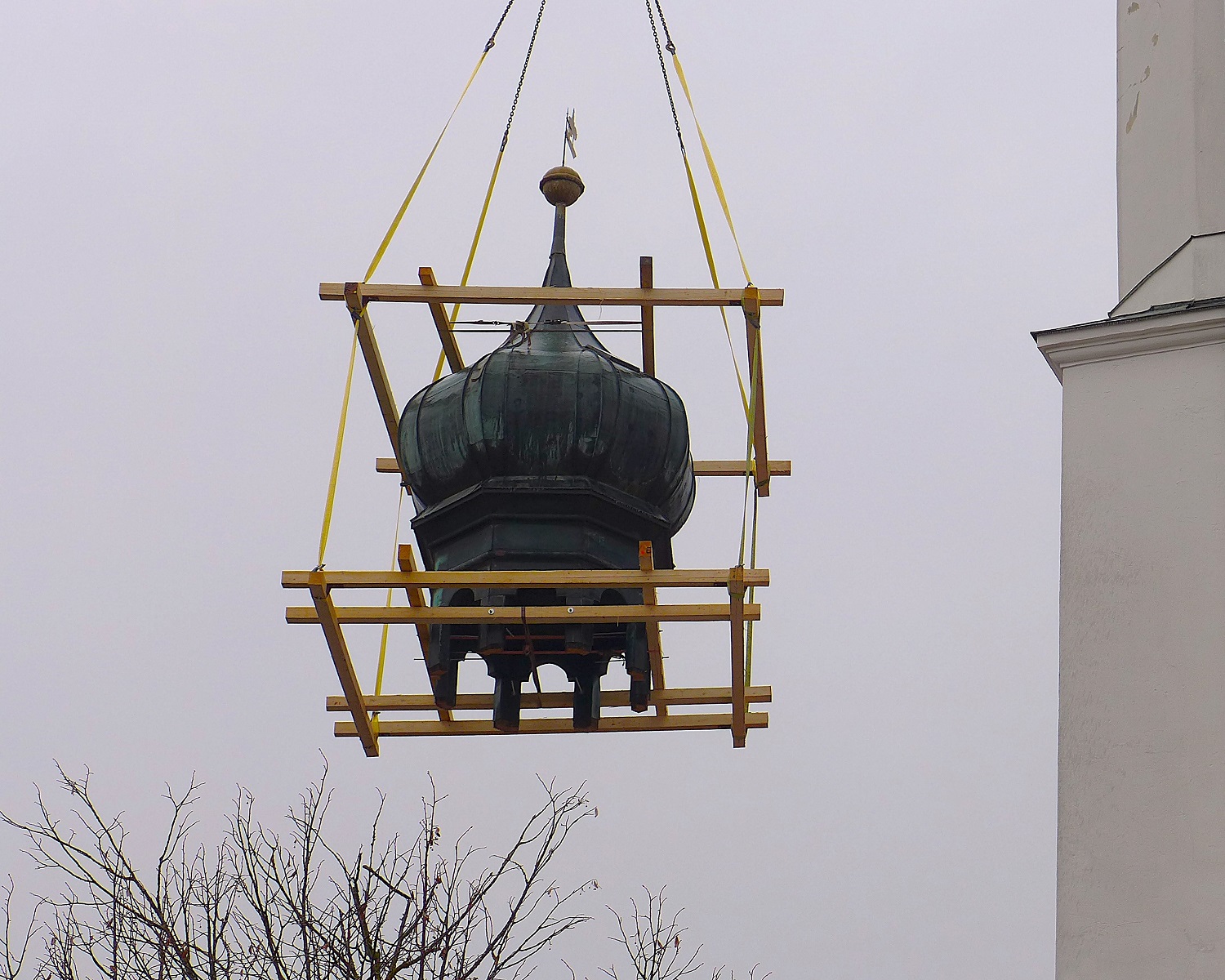 Kirche Sankt Martin in Wettstetten: Sicherung Zwiebelturm